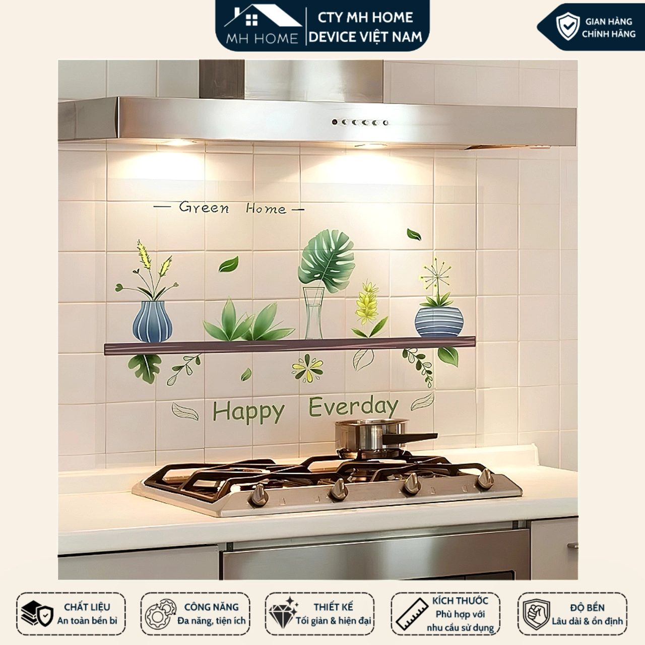 [COMBO 2 ]Tranh Dán Tường Bếp Chống Dầu Mỡ Chịu Nhiệt Cao Cấp 60x90cm Decor - MH HOME DEVICE VIETNAM